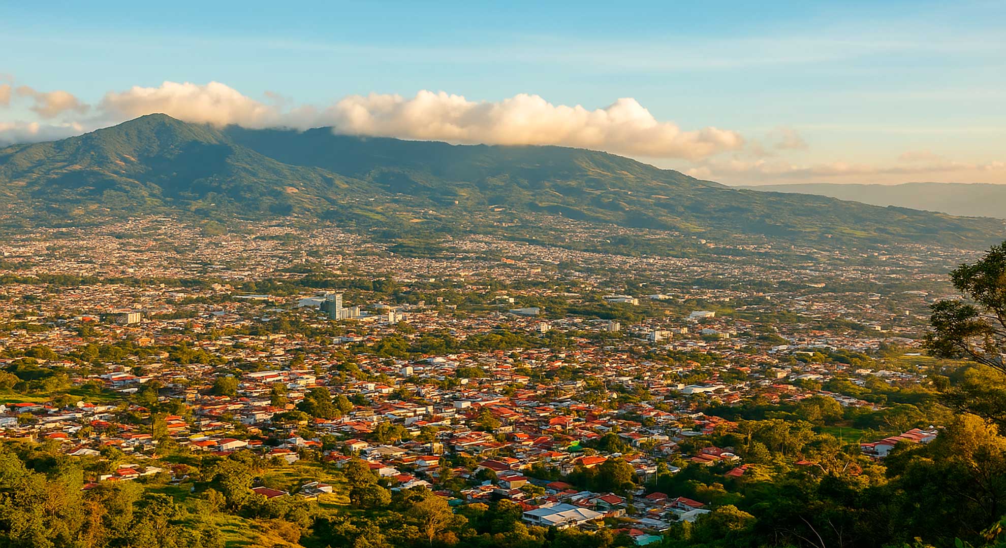 Вид на Центральную долину и Сан-Хосе