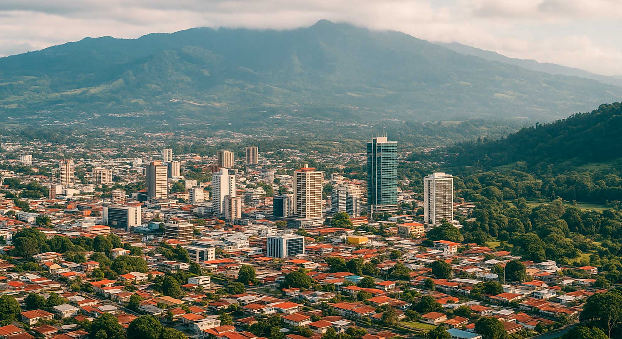 Панорама Коста-Рики — город и природа
